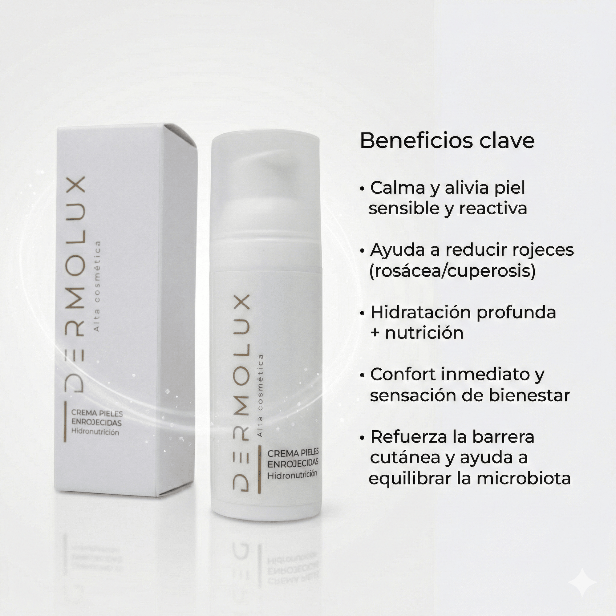 Crema para Rosacea, Cuperosis y Pieles Enrojecidas - Dermolux Cosmetics