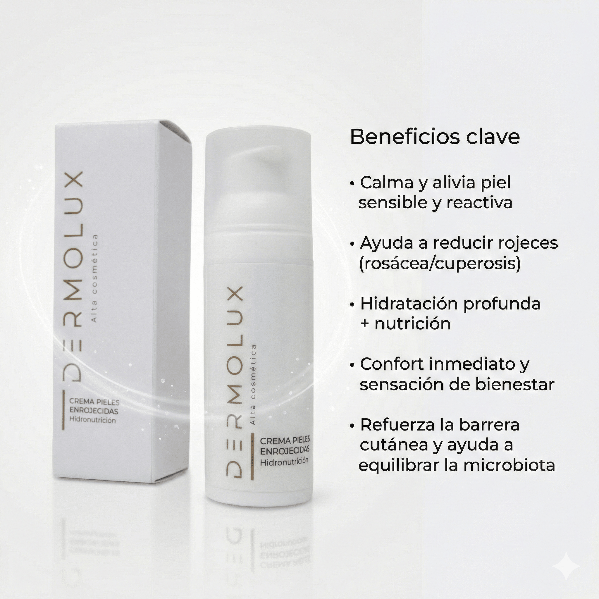 Crema para Rosacea, Cuperosis y Pieles Enrojecidas - Dermolux Cosmetics