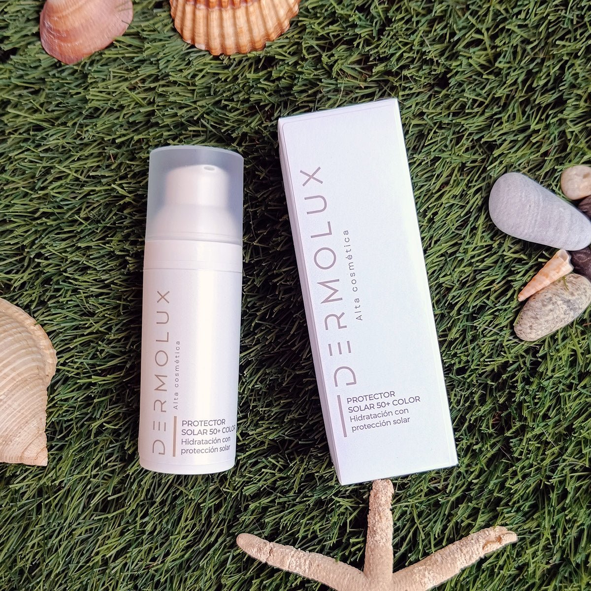 Protector solar 50+ con Color - Dermolux Cosmetics